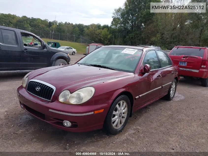 2002 Hyundai Sonata Gls/Lx VIN: KMHWF35H22A525112 Lot: 40604988