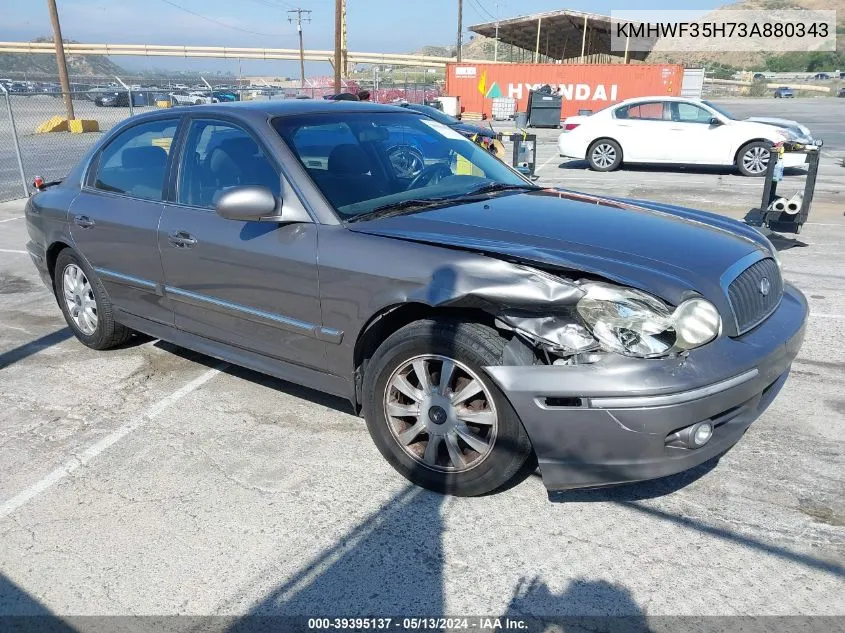 2003 Hyundai Sonata Gls/Lx VIN: KMHWF35H73A880343 Lot: 39395137