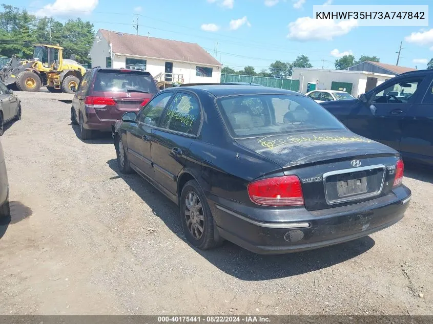 2003 Hyundai Sonata Gls/Lx VIN: KMHWF35H73A747842 Lot: 40175441