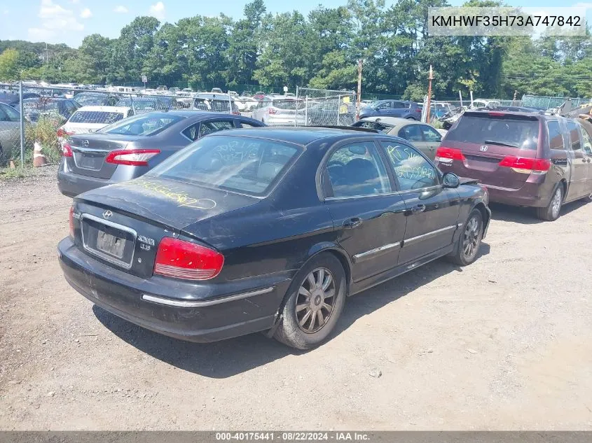 2003 Hyundai Sonata Gls/Lx VIN: KMHWF35H73A747842 Lot: 40175441