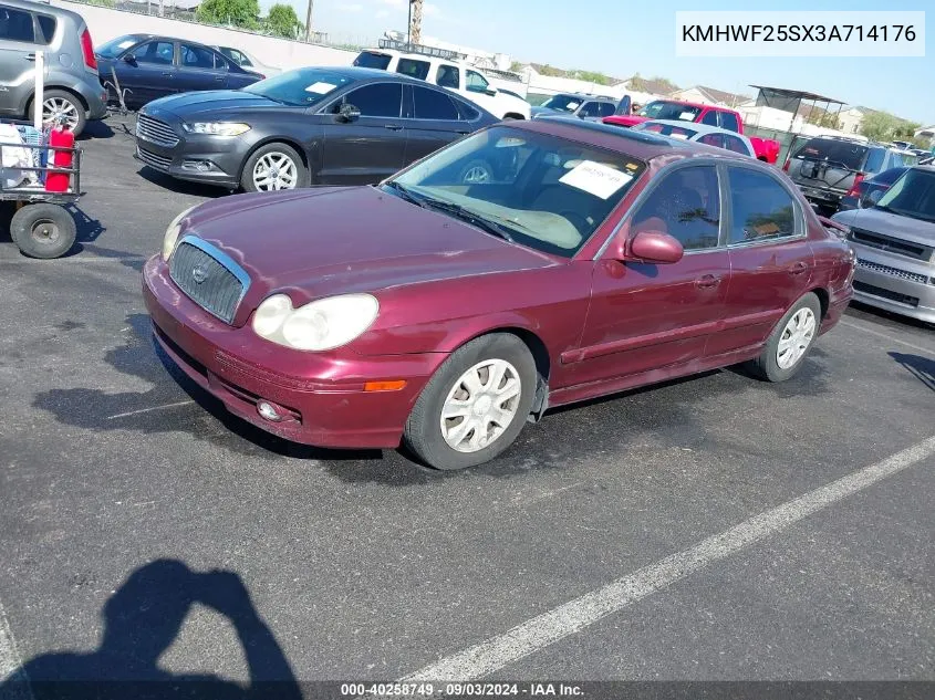 2003 Hyundai Sonata VIN: KMHWF25SX3A714176 Lot: 40258749