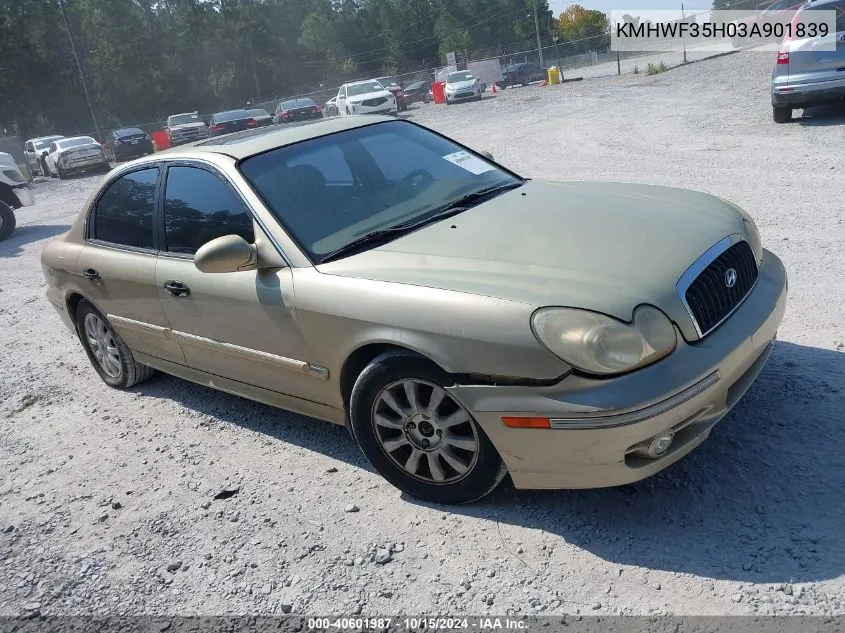 2003 Hyundai Sonata Gls/Lx VIN: KMHWF35H03A901839 Lot: 40601987