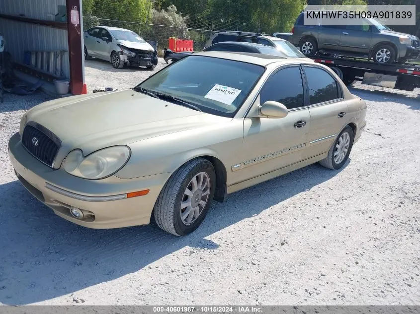 2003 Hyundai Sonata Gls/Lx VIN: KMHWF35H03A901839 Lot: 40601987