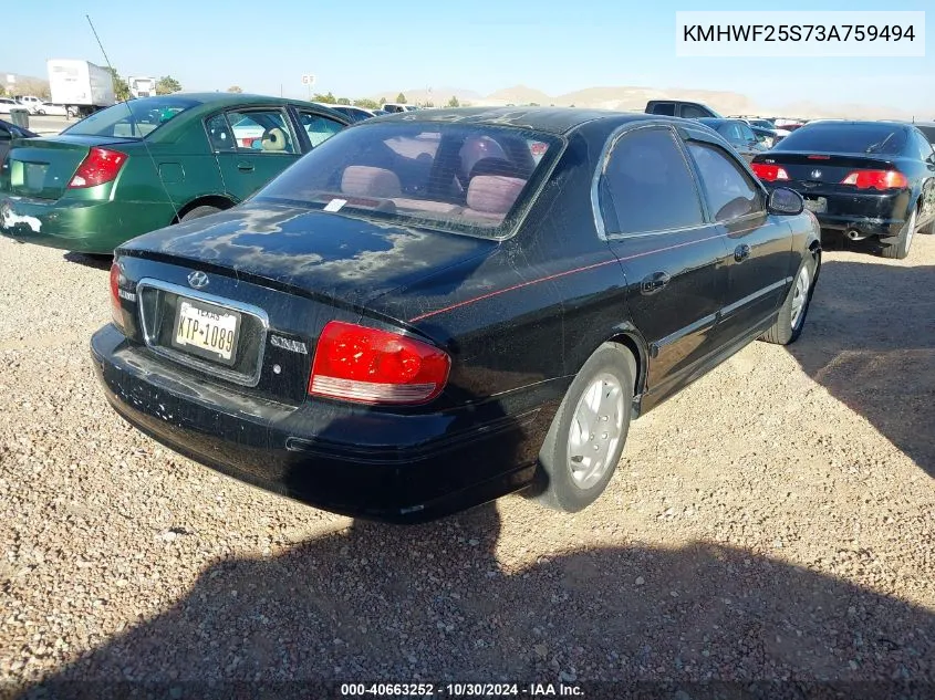 KMHWF25S73A759494 2003 Hyundai Sonata