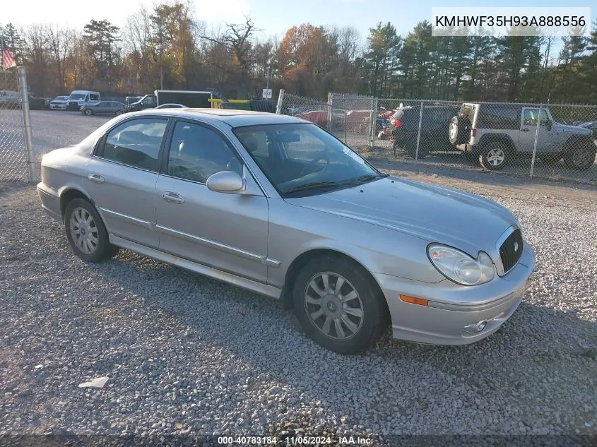 2003 Hyundai Sonata Gls/Lx VIN: KMHWF35H93A888556 Lot: 40783184