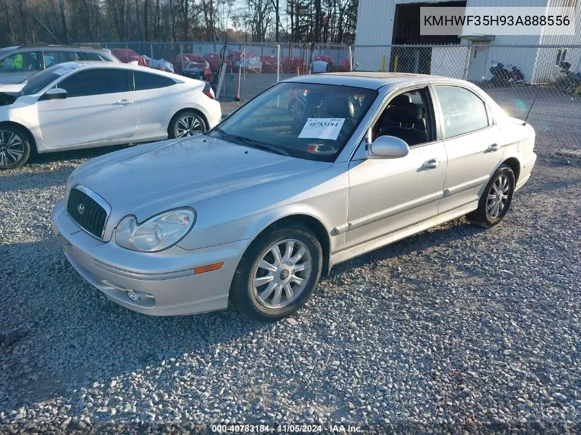 2003 Hyundai Sonata Gls/Lx VIN: KMHWF35H93A888556 Lot: 40783184