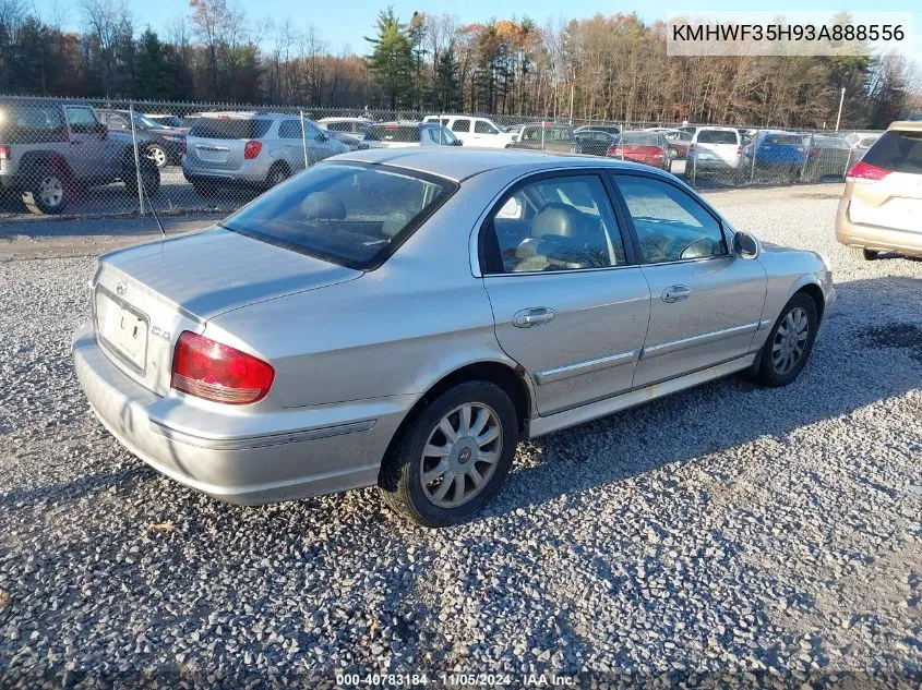 2003 Hyundai Sonata Gls/Lx VIN: KMHWF35H93A888556 Lot: 40783184