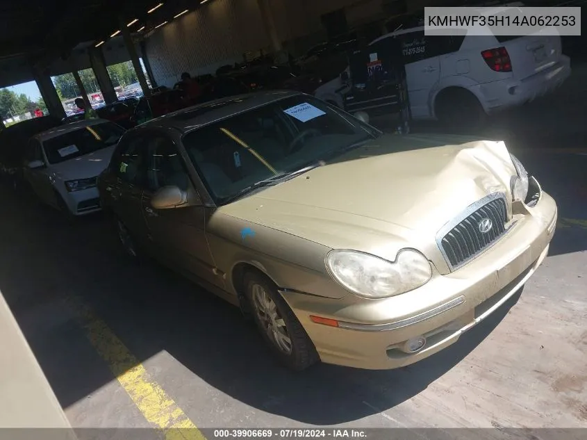 2004 Hyundai Sonata Gls/Lx VIN: KMHWF35H14A062253 Lot: 39906669