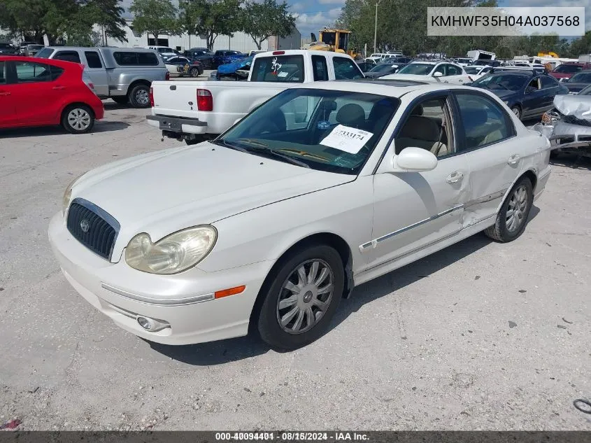 2004 Hyundai Sonata Gls/Lx VIN: KMHWF35H04A037568 Lot: 40094401