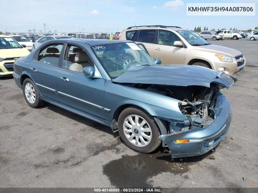 2004 Hyundai Sonata Gls/Lx VIN: KMHWF35H94A087806 Lot: 40148855