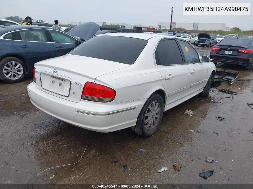 2004 Hyundai Sonata Gls/Lx VIN: KMHWF35H24A990475 Lot: 40245547