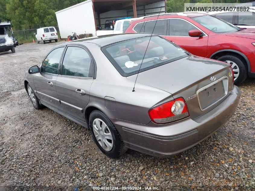 2004 Hyundai Sonata VIN: KMHWF25S54A078882 Lot: 40307234