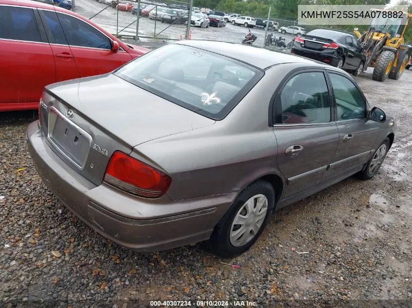 2004 Hyundai Sonata VIN: KMHWF25S54A078882 Lot: 40307234