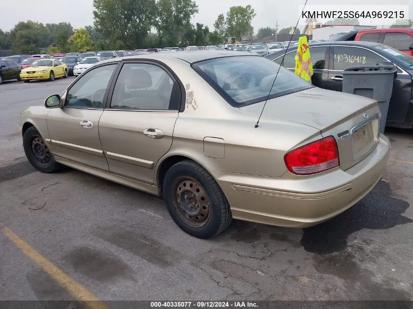 2004 Hyundai Sonata Gl VIN: KMHWF25S64A969215 Lot: 40335077