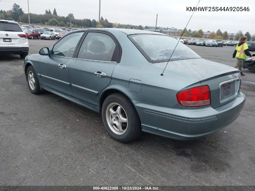 2004 Hyundai Sonata VIN: KMHWF25S44A920546 Lot: 40622388