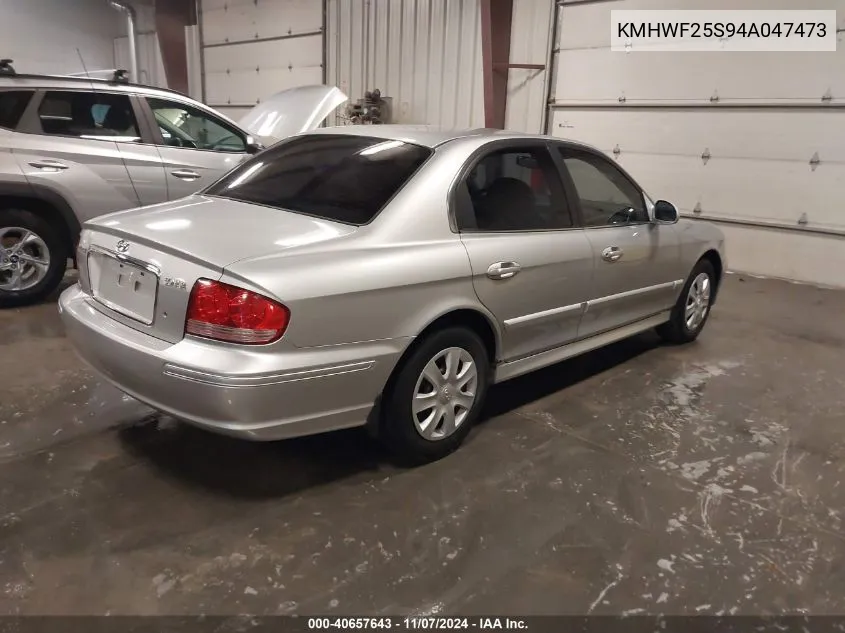 2004 Hyundai Sonata VIN: KMHWF25S94A047473 Lot: 40657643