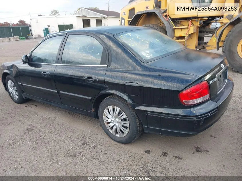 2004 Hyundai Sonata VIN: KMHWF25S54A093253 Lot: 40696814