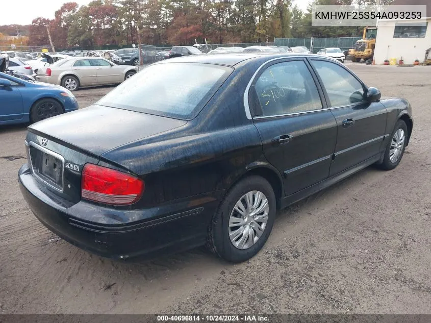 2004 Hyundai Sonata VIN: KMHWF25S54A093253 Lot: 40696814