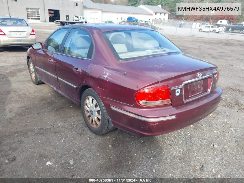 2004 Hyundai Sonata Gls/Lx VIN: KMHWF35HX4A976579 Lot: 40759361