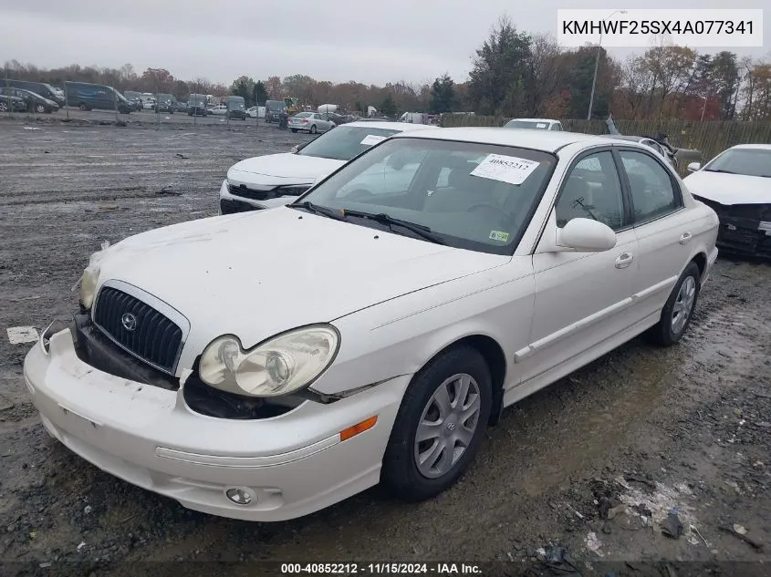 2004 Hyundai Sonata VIN: KMHWF25SX4A077341 Lot: 40852212