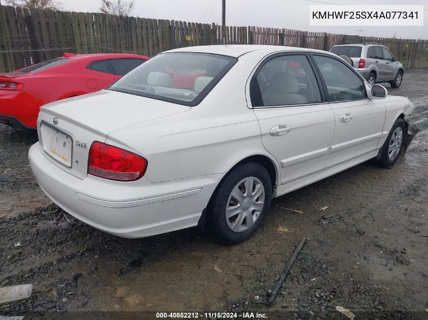 2004 Hyundai Sonata VIN: KMHWF25SX4A077341 Lot: 40852212