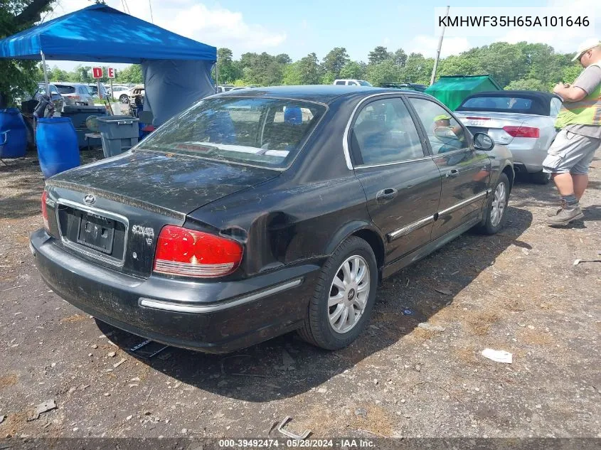 2005 Hyundai Sonata Gls/Lx VIN: KMHWF35H65A101646 Lot: 39492474