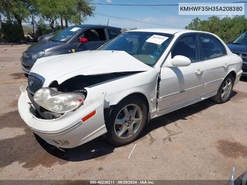 2005 Hyundai Sonata Gls/Lx VIN: KMHWF35H35A208380 Lot: 40235211