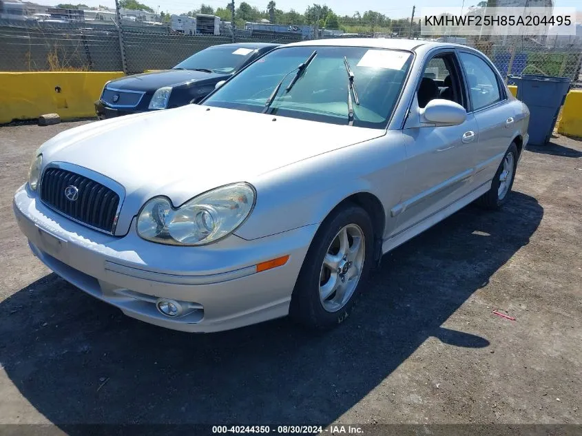 2005 Hyundai Sonata Gl V6 VIN: KMHWF25H85A204495 Lot: 40244350