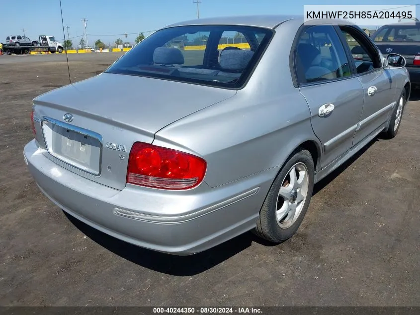 2005 Hyundai Sonata Gl V6 VIN: KMHWF25H85A204495 Lot: 40244350