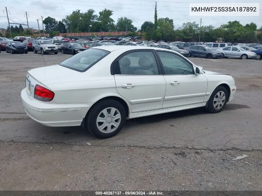 KMHWF25S35A187892 2005 Hyundai Sonata Gl