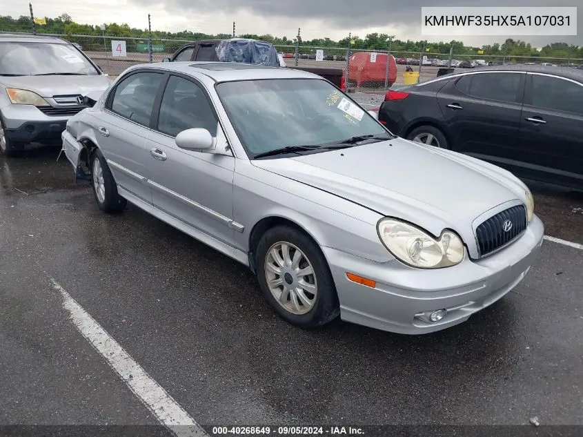 2005 Hyundai Sonata Gls/Lx VIN: KMHWF35HX5A107031 Lot: 40268649