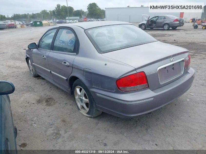 2005 Hyundai Sonata Gls/Lx VIN: KMHWF35HX5A201698 Lot: 40321319