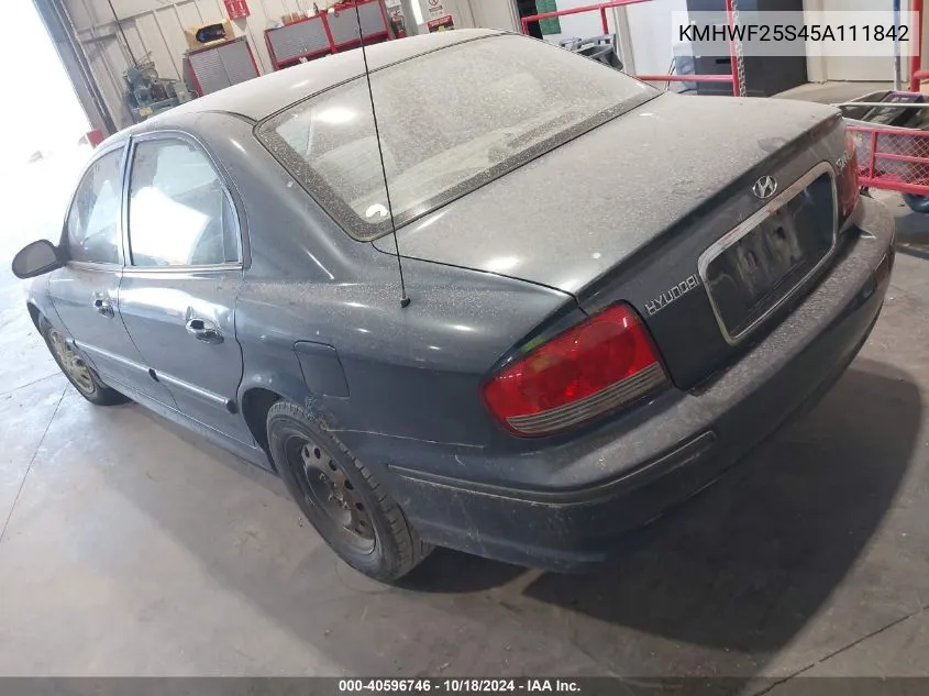 KMHWF25S45A111842 2005 Hyundai Sonata Gl