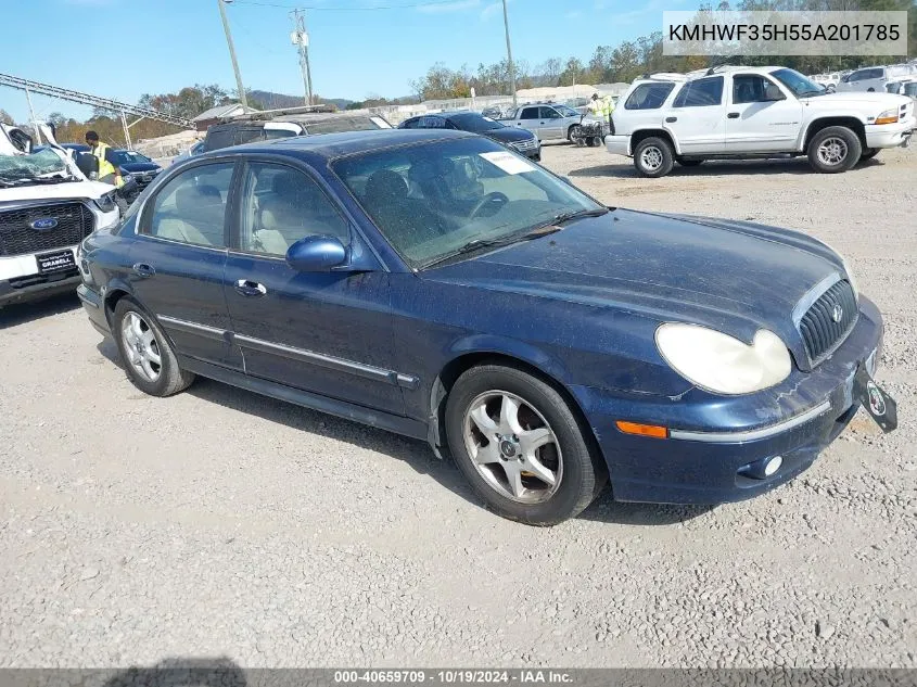 2005 Hyundai Sonata Gls/Lx VIN: KMHWF35H55A201785 Lot: 40659709