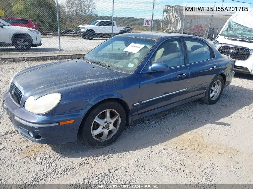 2005 Hyundai Sonata Gls/Lx VIN: KMHWF35H55A201785 Lot: 40659709