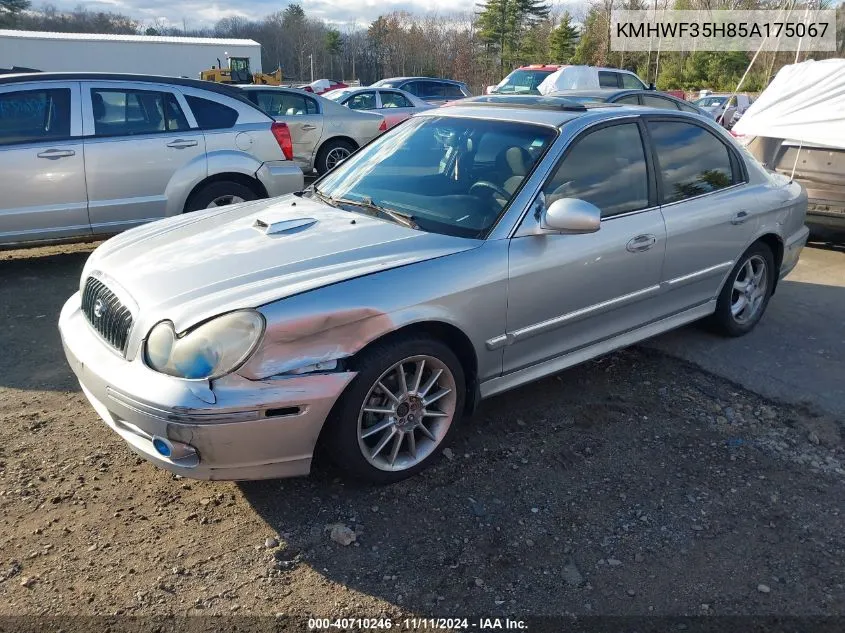 2005 Hyundai Sonata Gls/Lx VIN: KMHWF35H85A175067 Lot: 40710246