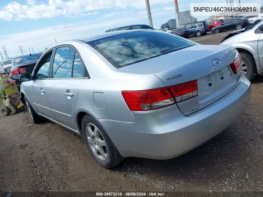 2006 Hyundai Sonata Gls VIN: 5NPEU46C36H069215 Lot: 39573218