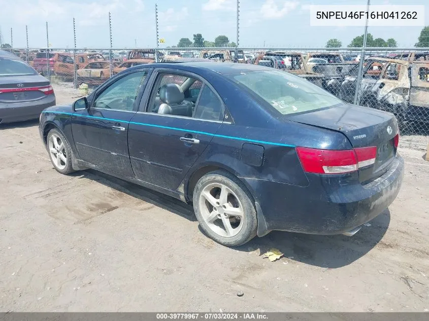 2006 Hyundai Sonata Gls V6/Lx V6 VIN: 5NPEU46F16H041262 Lot: 39779967