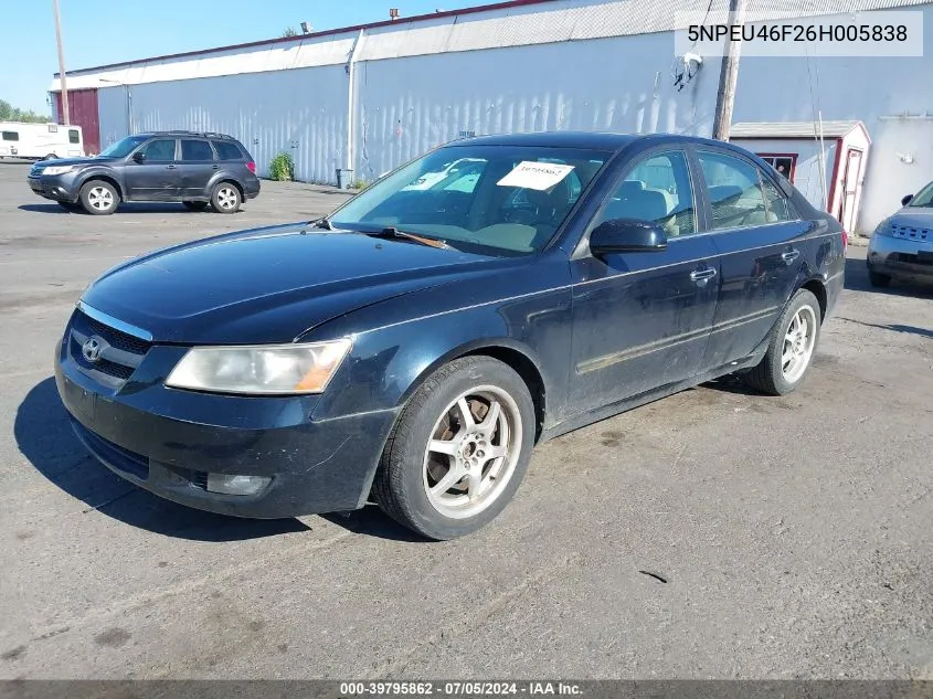 2006 Hyundai Sonata Gls V6/Lx V6 VIN: 5NPEU46F26H005838 Lot: 39795862