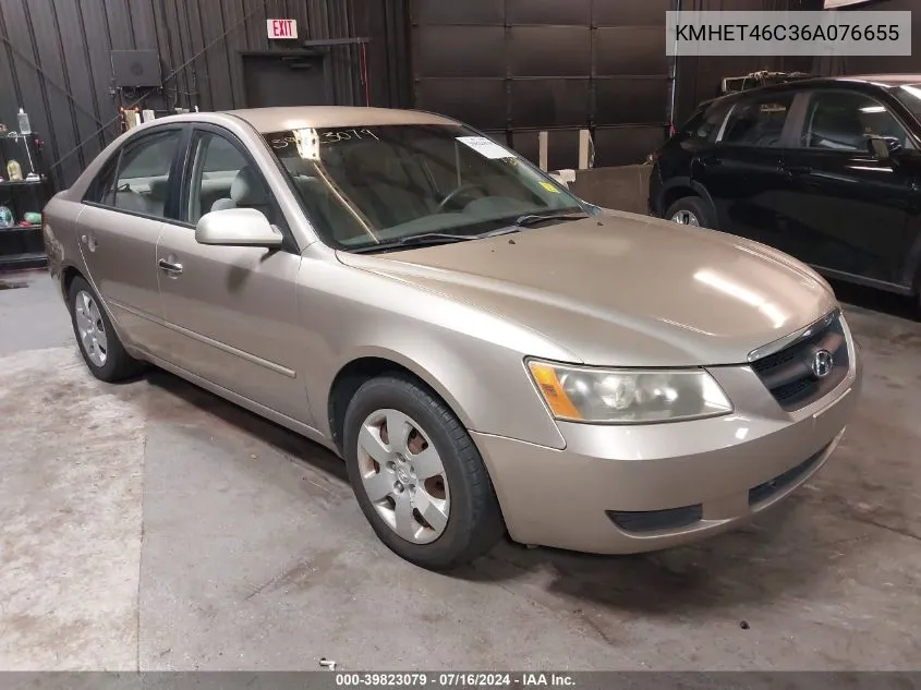 2006 Hyundai Sonata Gl VIN: KMHET46C36A076655 Lot: 39823079