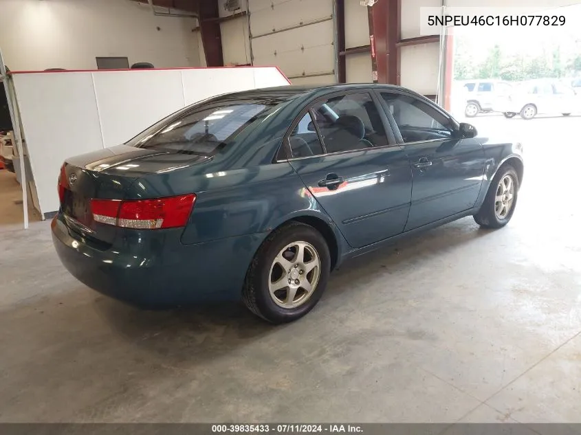 2006 Hyundai Sonata Gls VIN: 5NPEU46C16H077829 Lot: 39835433