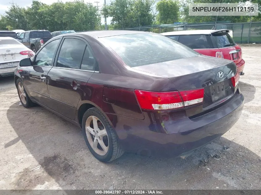 2006 Hyundai Sonata Gls V6/Lx V6 VIN: 5NPEU46F26H112159 Lot: 39842797