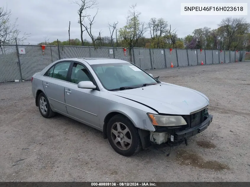 5NPEU46F16H023618 2006 Hyundai Sonata Gls V6/Lx V6