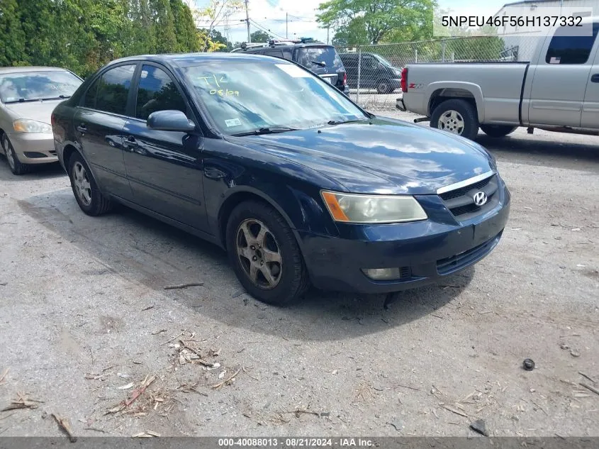 2006 Hyundai Sonata Gls V6/Lx V6 VIN: 5NPEU46F56H137332 Lot: 40088013