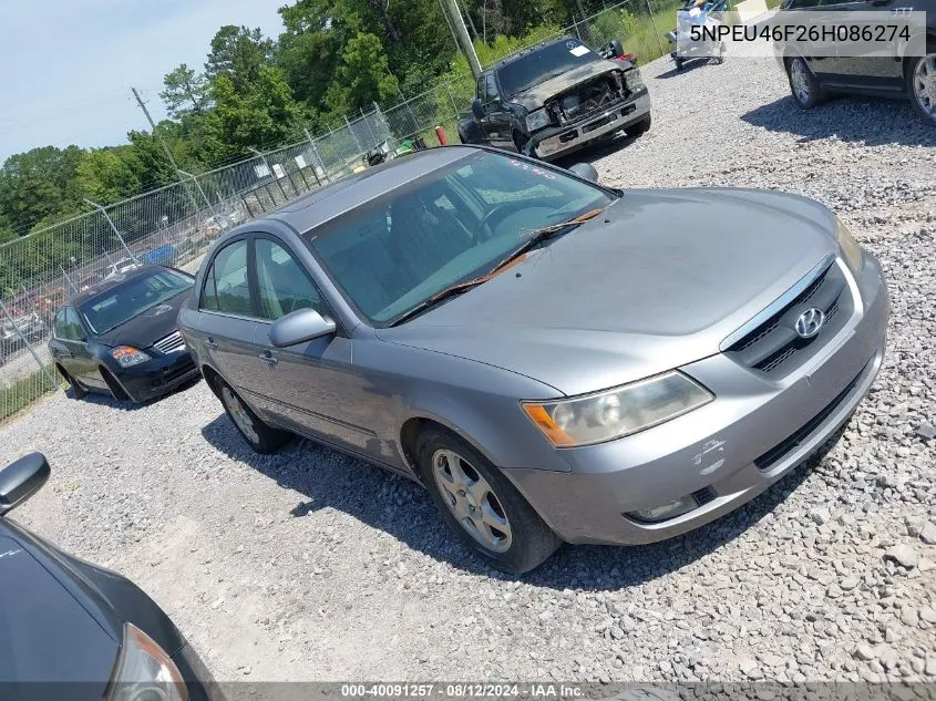 2006 Hyundai Sonata Gls V6/Lx V6 VIN: 5NPEU46F26H086274 Lot: 40091257