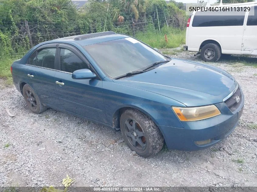 5NPEU46C16H113129 2006 Hyundai Sonata Gls