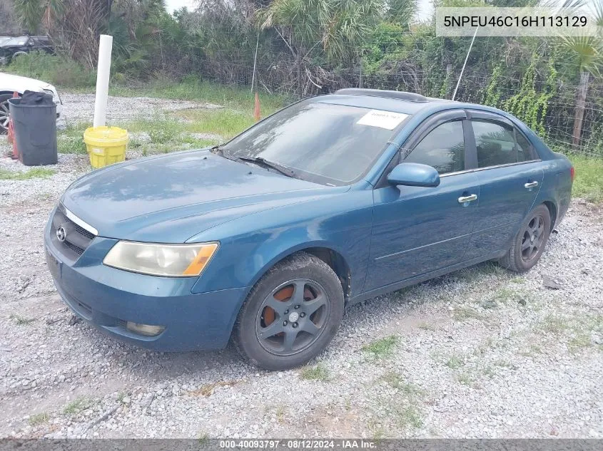 5NPEU46C16H113129 2006 Hyundai Sonata Gls