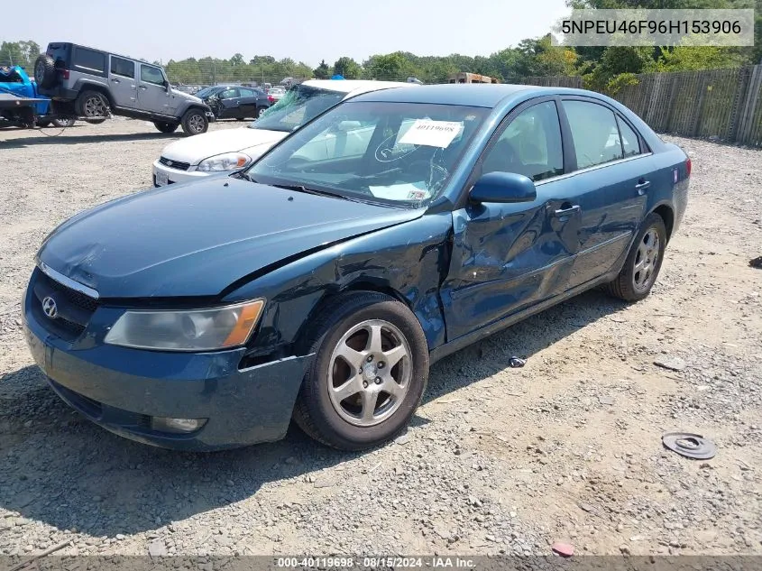 2006 Hyundai Sonata Gls/Lx VIN: 5NPEU46F96H153906 Lot: 40119698