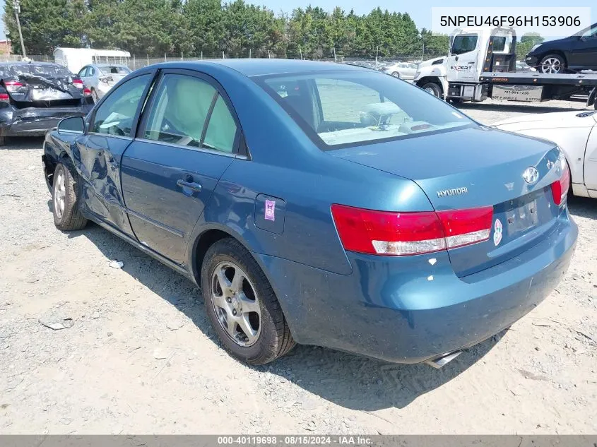 5NPEU46F96H153906 2006 Hyundai Sonata Gls/Lx