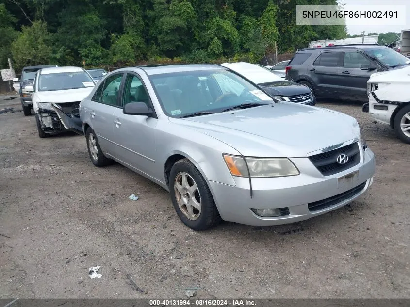 5NPEU46F86H002491 2006 Hyundai Sonata Gls V6/Lx V6